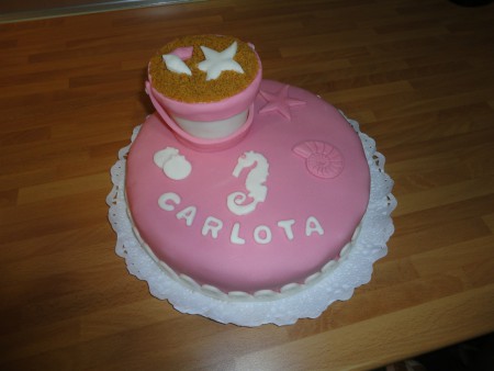 Tarta de cubito de playa